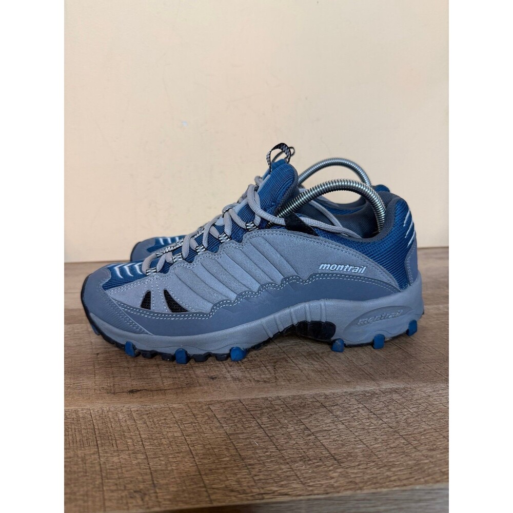 Montrail hiking shoes men’s size 9.5 lugged sole grey blue